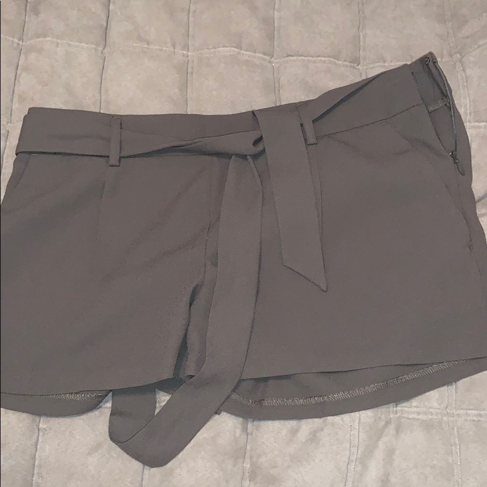 Express Green Shorts with Tie